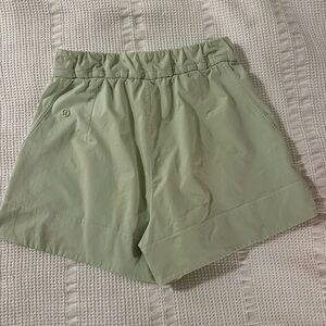 lululemon athletica Mint Green Athletic Shorts with Elastic Waist